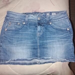 Miss Me Blue Mini Skirt Casual